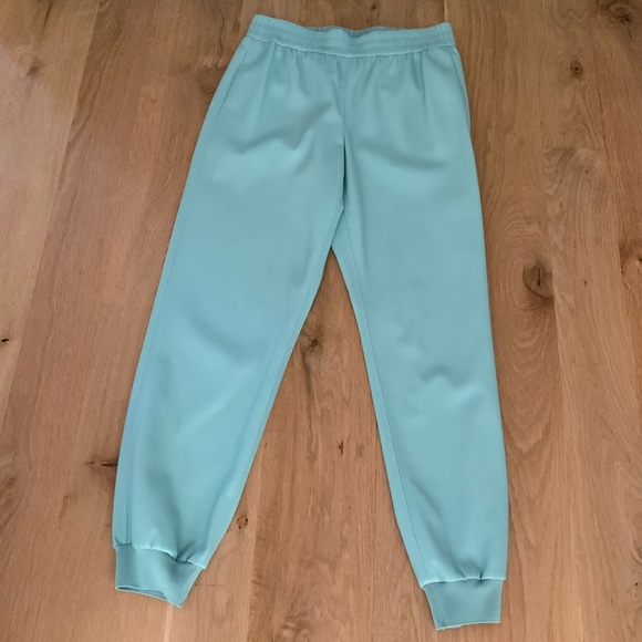 Shop Alice + Olivia Pete Faux Leather Jogger Pants in Breeze - Picture 7 of 11